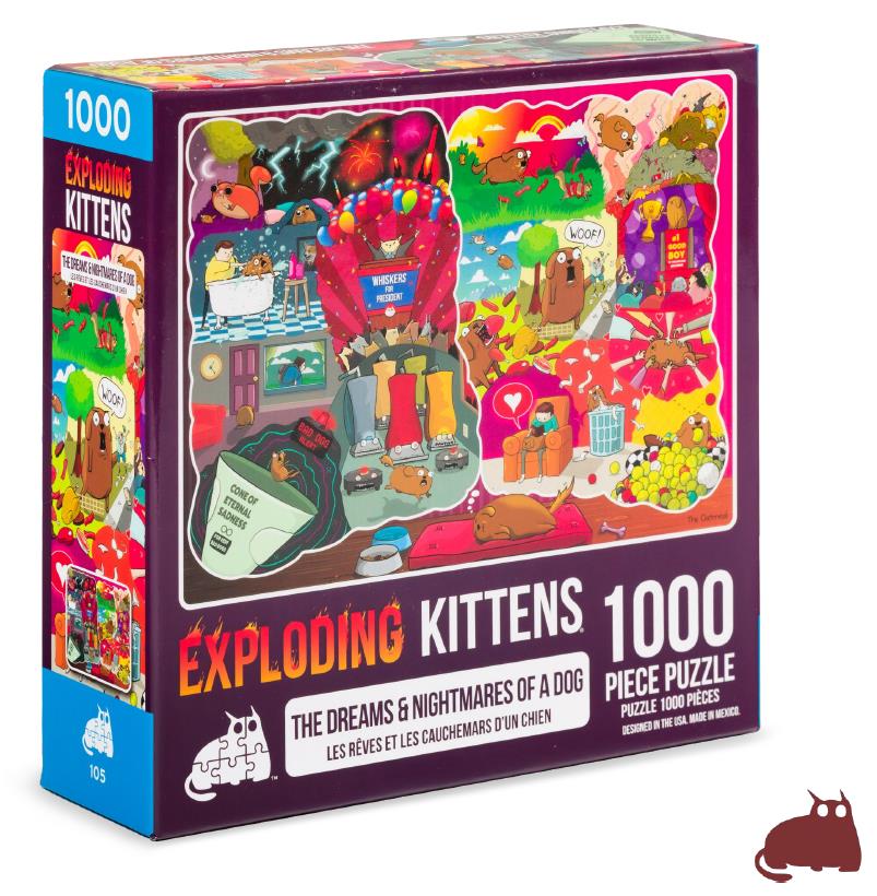 爆炸貓1000片拼圖: 狗的夢境與夢靨 英文版 EXPLODING KITTENS 1000 PIECE PUZZLE THE DREAMS & NIGHTMARES OF A DOG EN