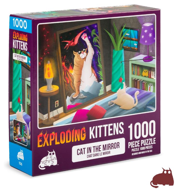 爆炸貓1000片拼圖: 鏡中貓咪 英文版 EXPLODING KITTENS 1000 PIECE PUZZLE CAT IN THE MIRROR EN
