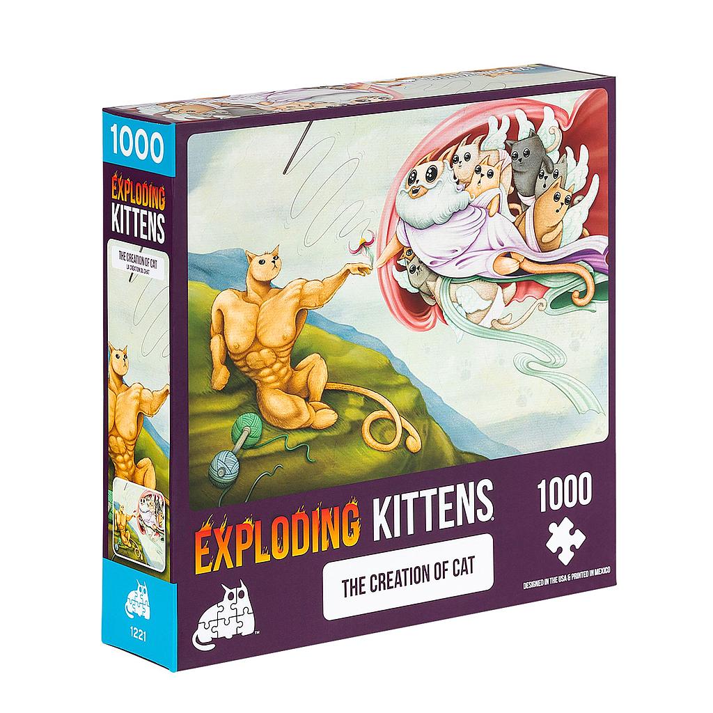 爆炸貓1000片拼圖: 貓的創世紀 英文版 EXPLODING KITTENS 1000 PIECE PUZZLE THE CREATION OF CAT EN