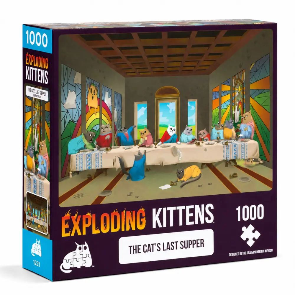 爆炸貓1000片拼圖：貓的最後晚餐（英文版）Exploding Kittens: The Cats’ Last Supper