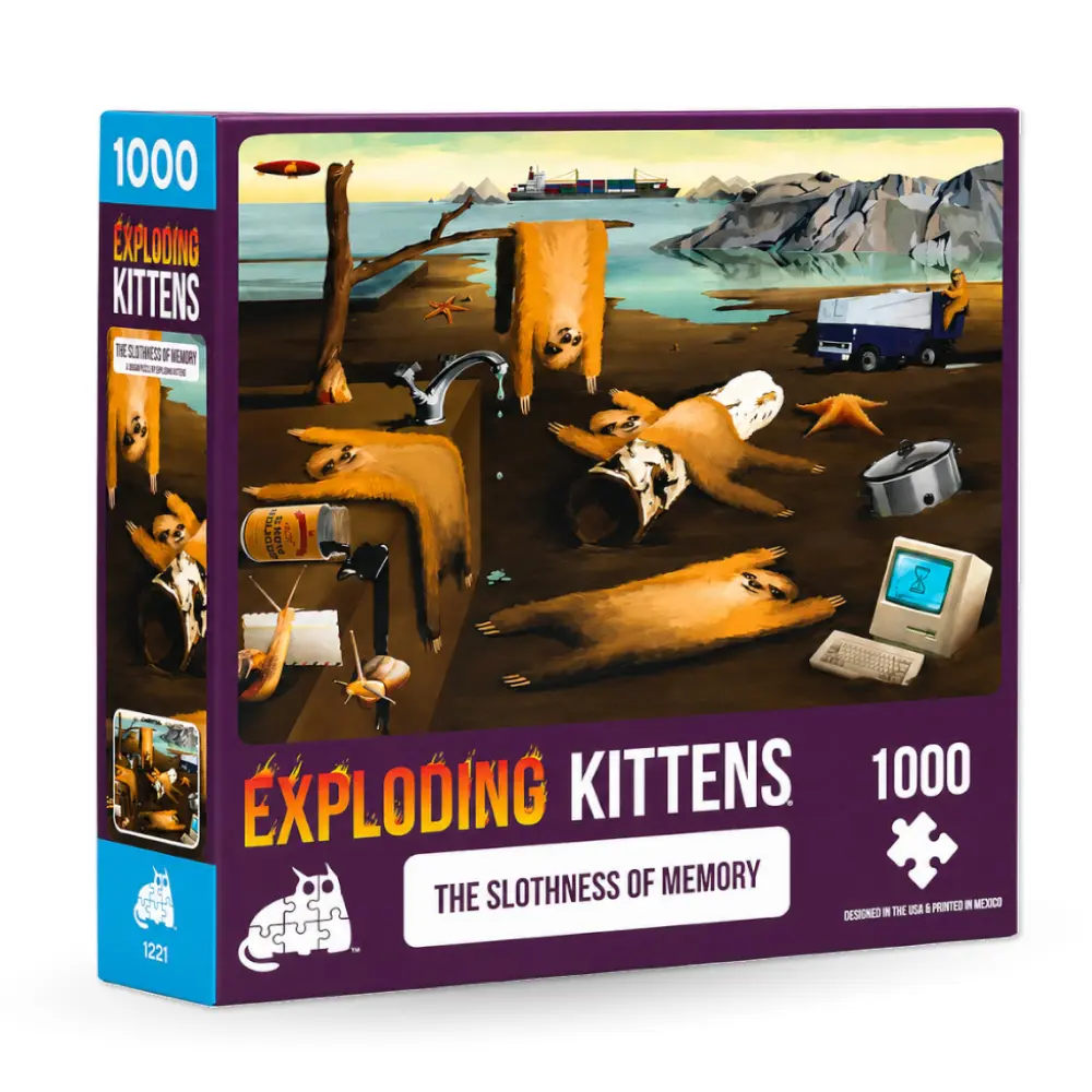 爆炸貓1000片拼圖: 記憶的懶散 英文版 Exploding Kittens：The Slothness Of Memory